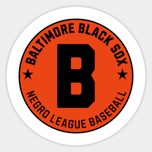 Baltimore Black Sox Negro League Baseball Tribute Reverse Sticker